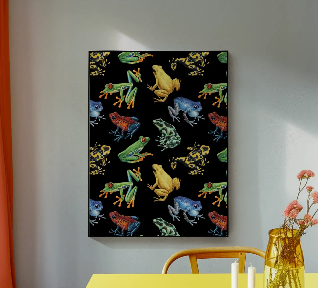 Rane su nero plexiglass da Painted Nature