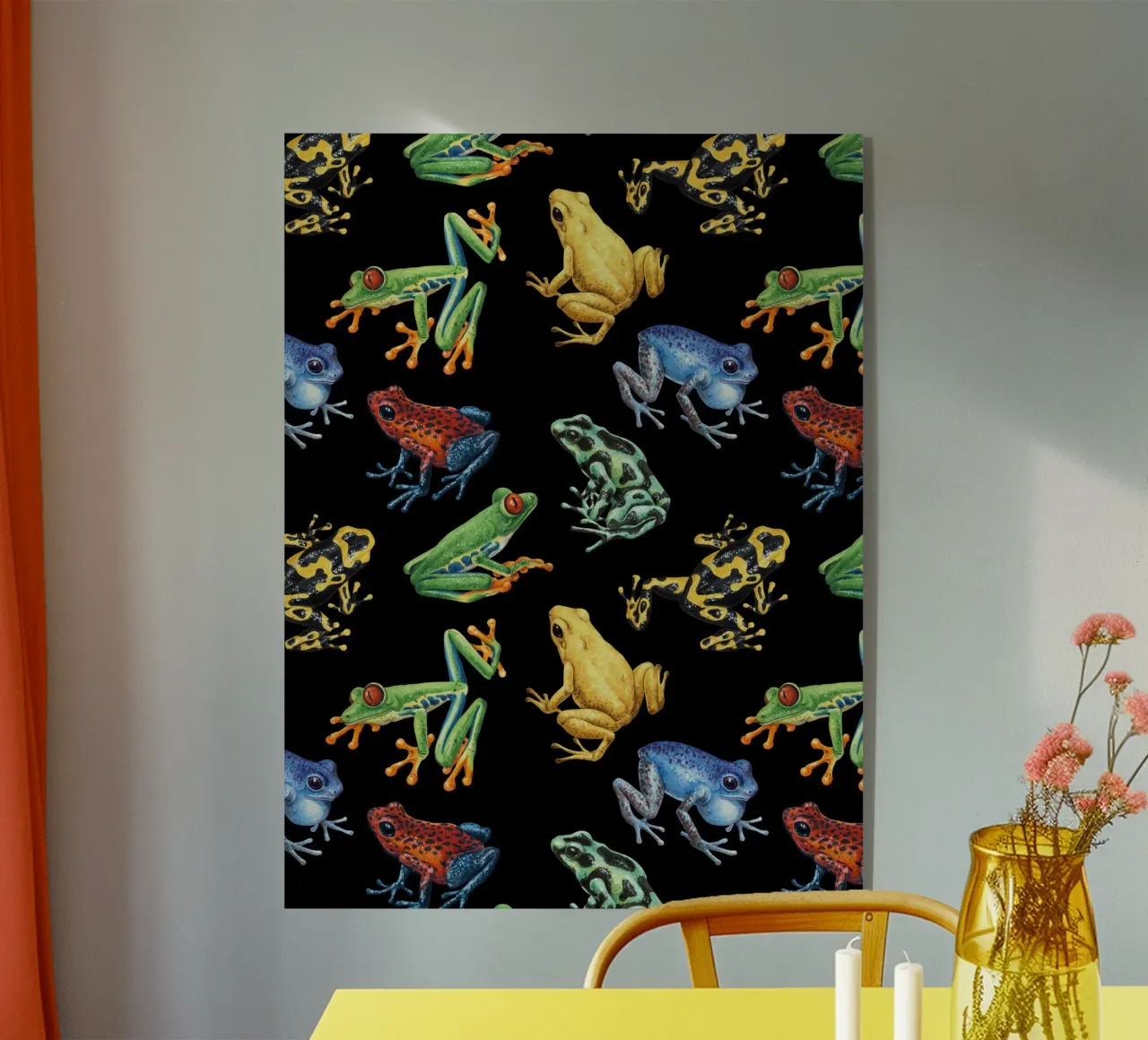 Rane su nero plexiglass da Painted Nature