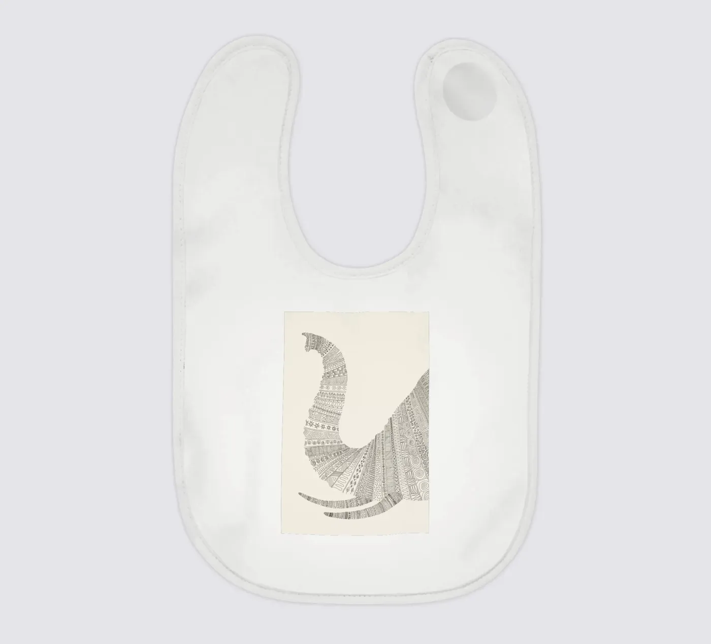 Elephant 01 baby bib by Florent Bodart
