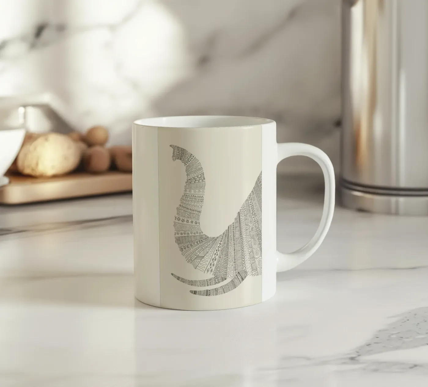Elephant 01 ceramic mug by Florent Bodart