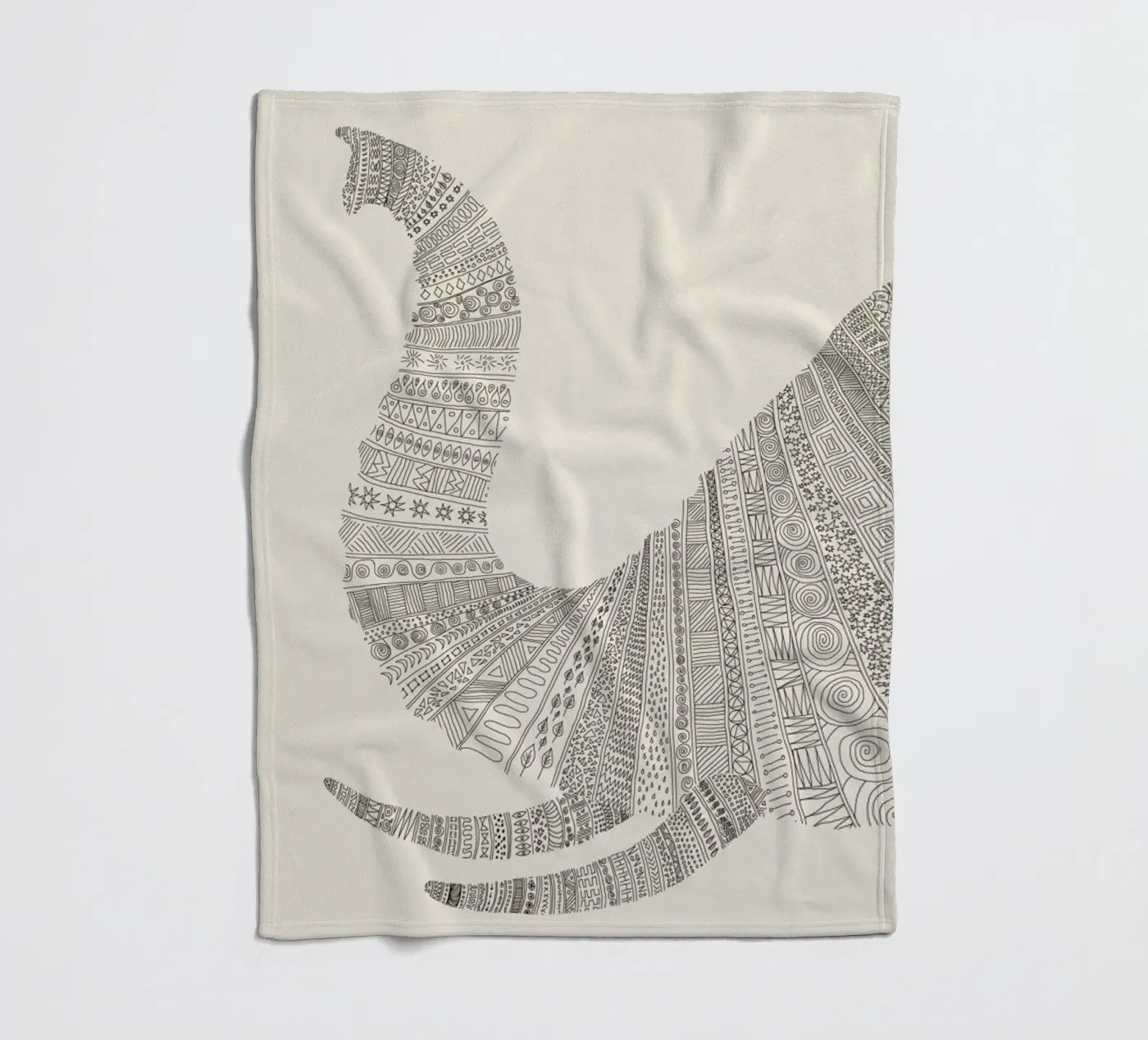 Elephant 01 Fleecedecke von Florent Bodart