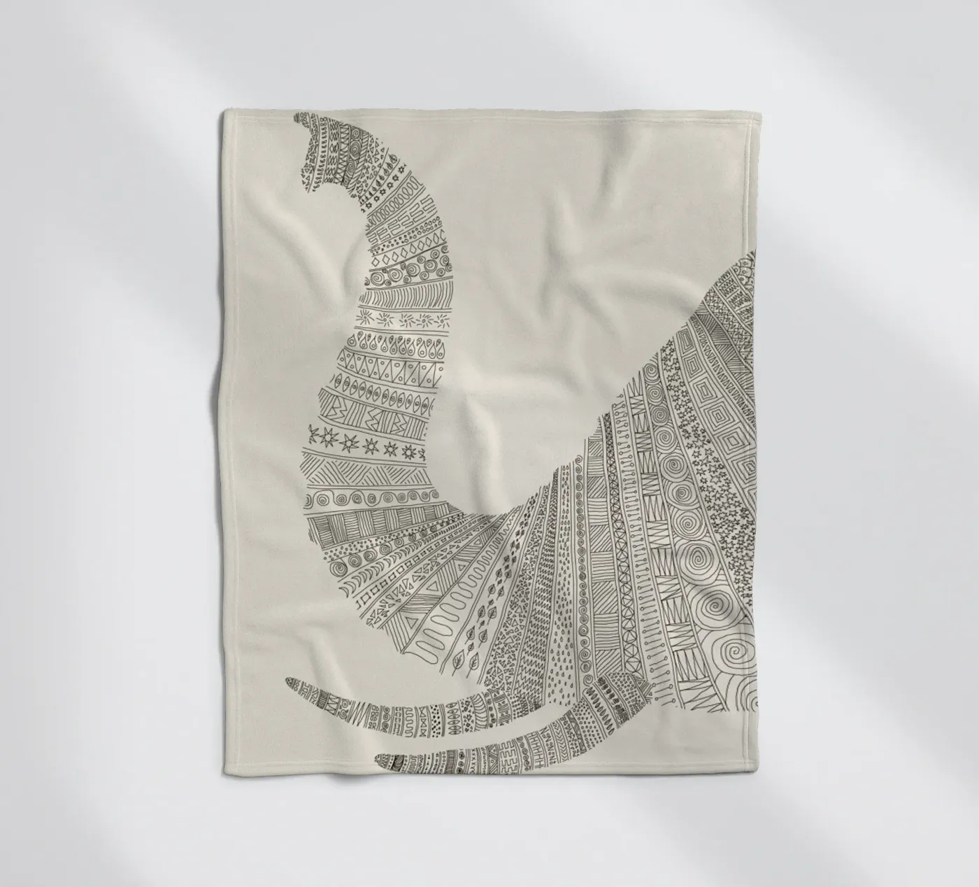 Elephant 01 Fleecedecke von Florent Bodart
