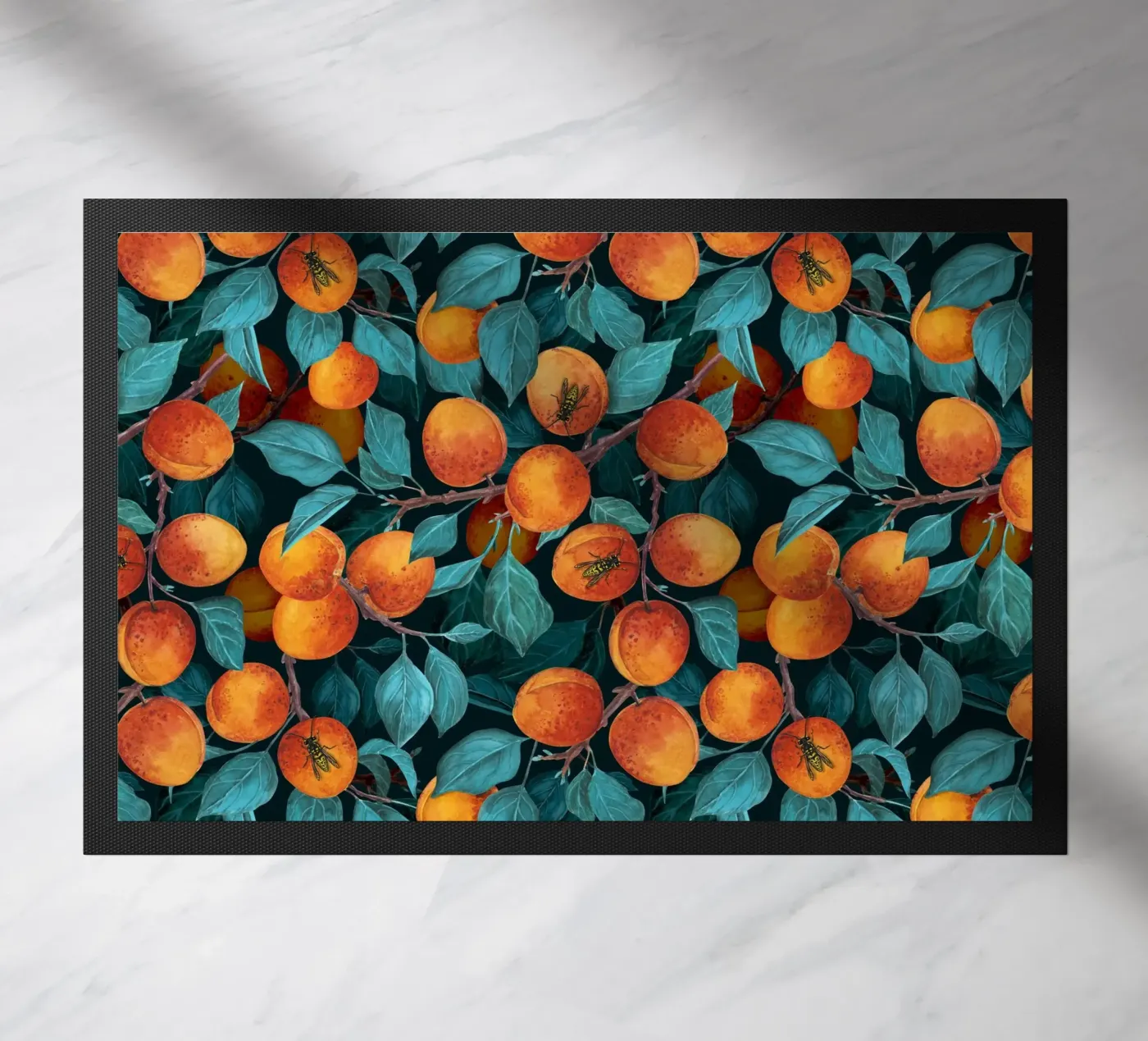 Apricot garden Fußmatte von Painted Nature