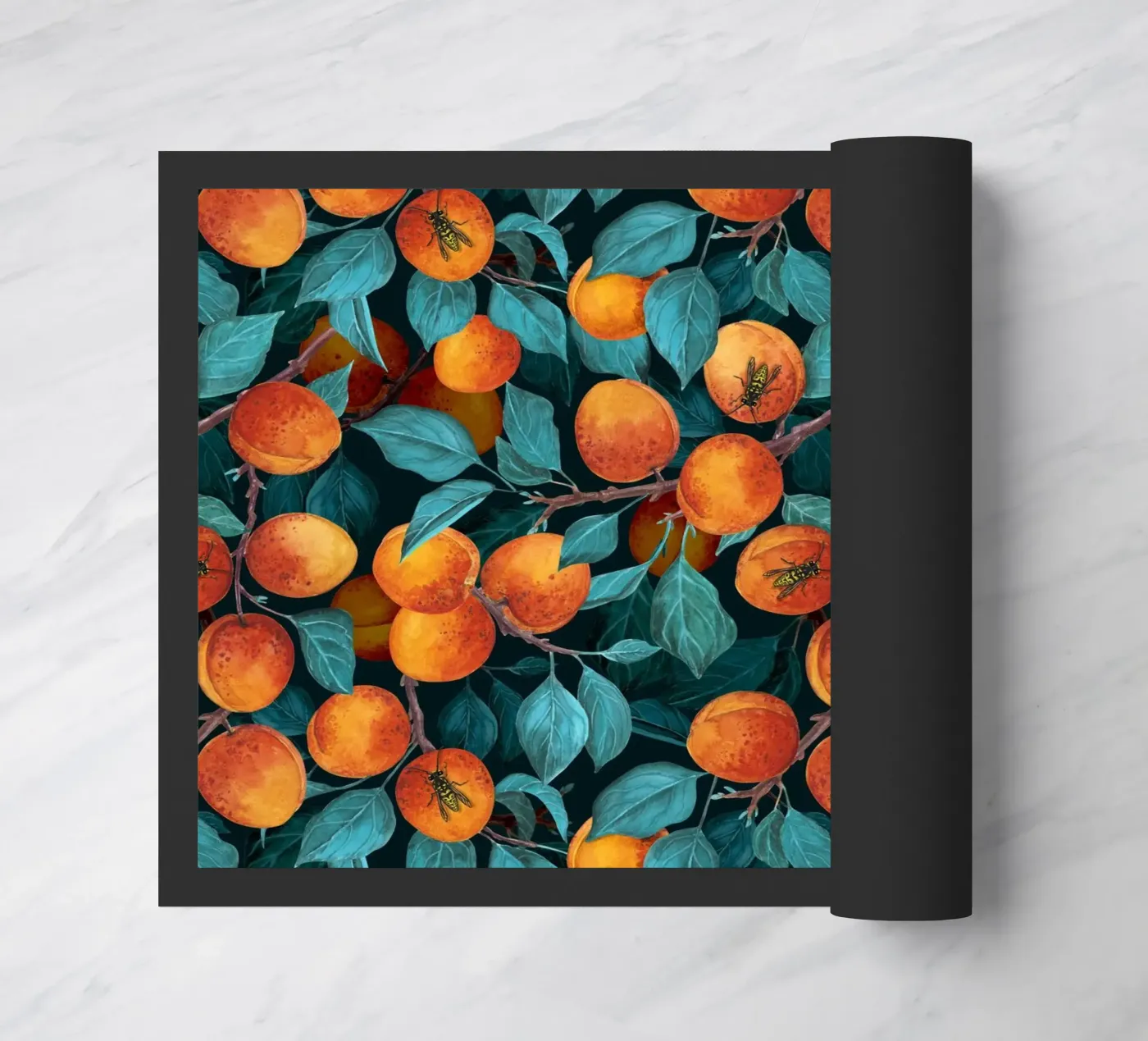 Apricot garden Fußmatte von Painted Nature