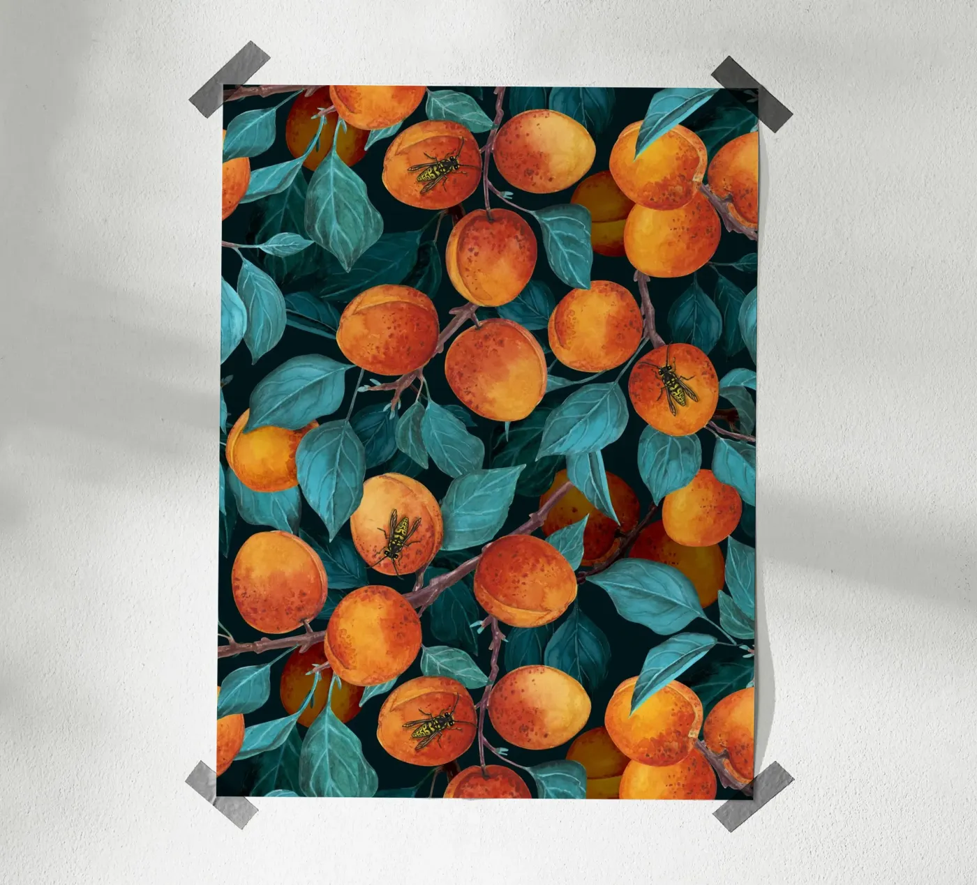 Apricot garden poster van Painted Nature