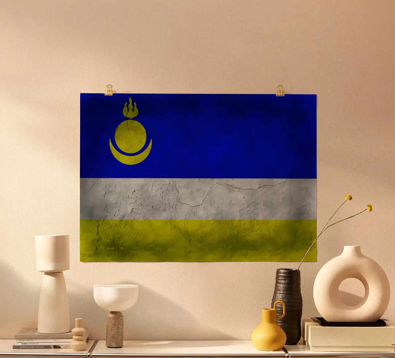 Bandiera d'epoca della Buryatia poster da Joshua A Holmes