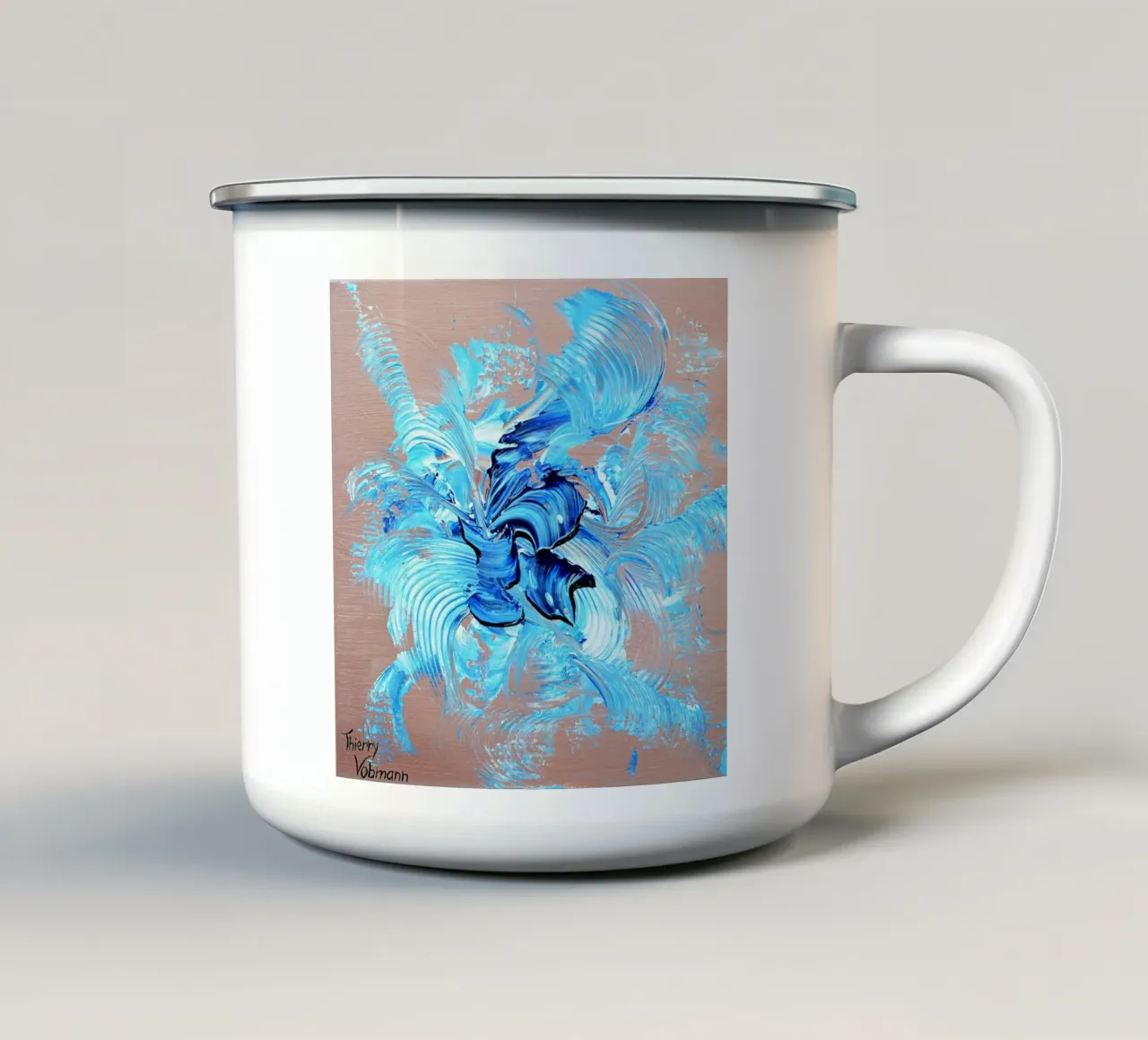 3D DREAM tazza in smalto da Thierry Vobmann Abstract painting