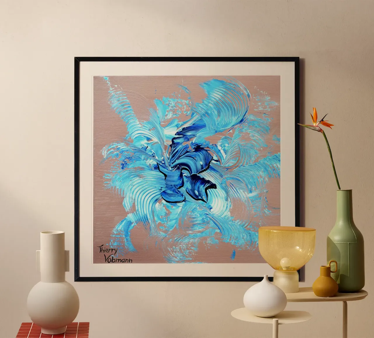 3D DREAM poster con telaio in plastica da Thierry Vobmann Abstract painting
