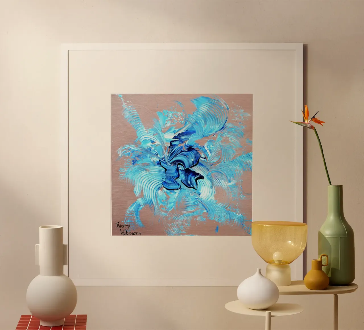 3D DREAM poster con telaio in plastica da Thierry Vobmann Abstract painting