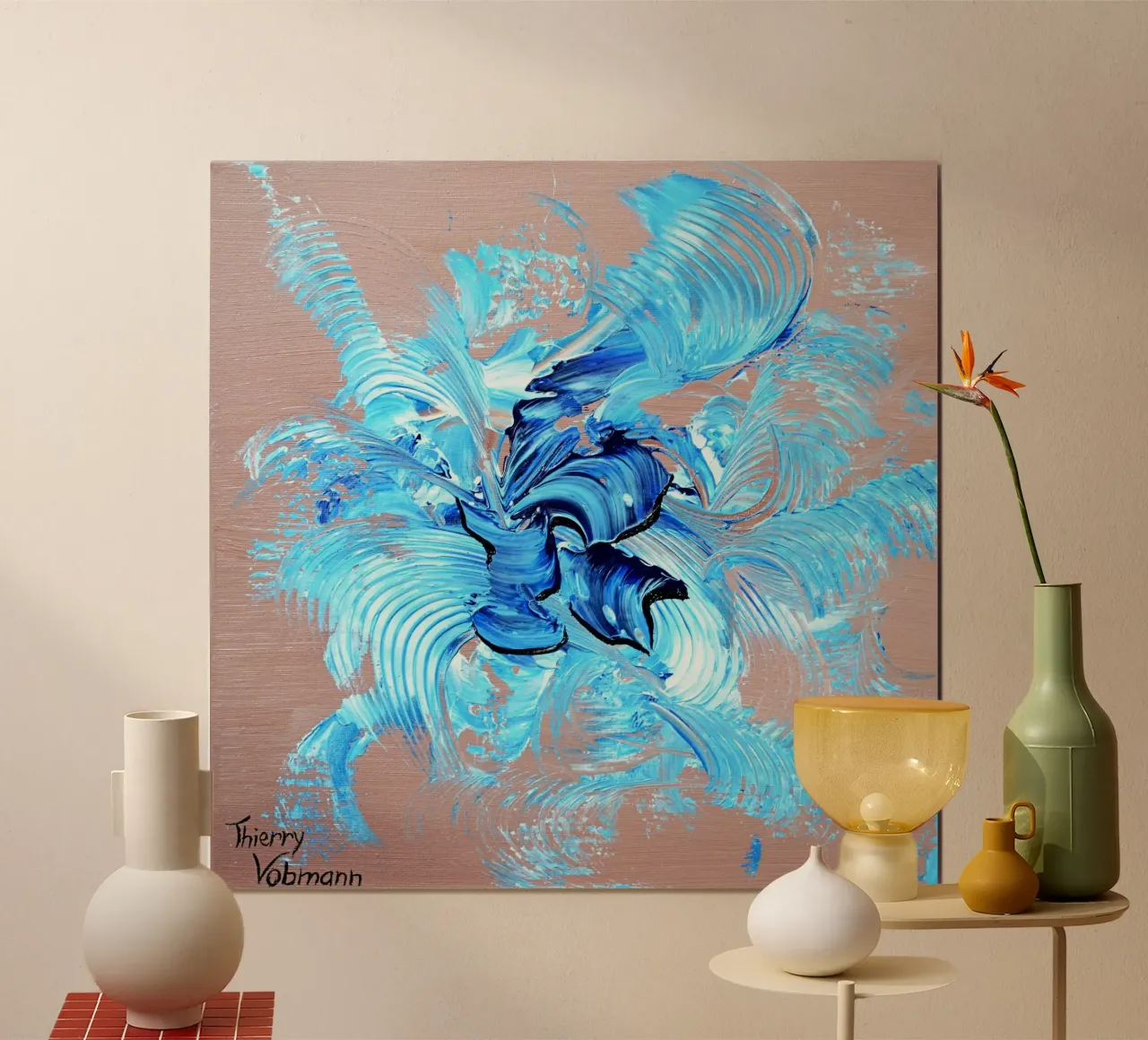 3D DREAM poster con telaio in plastica da Thierry Vobmann Abstract painting