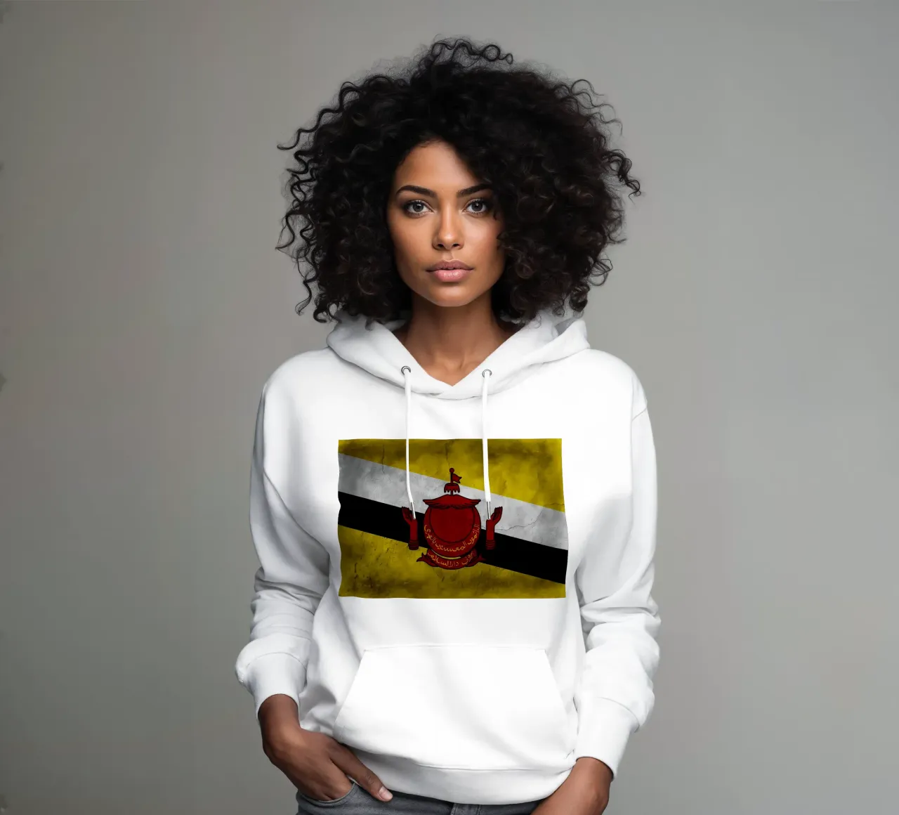 Brunie vintage flag hoodie by Joshua A Holmes