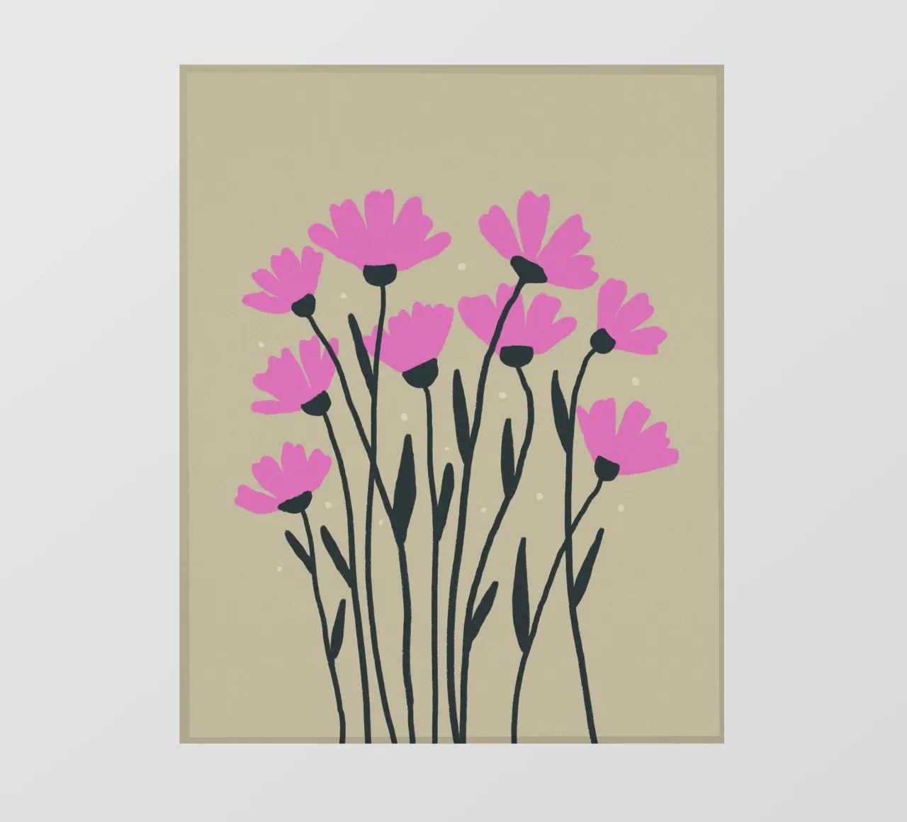 Fiori rosa telo in pvc da Wackapacka