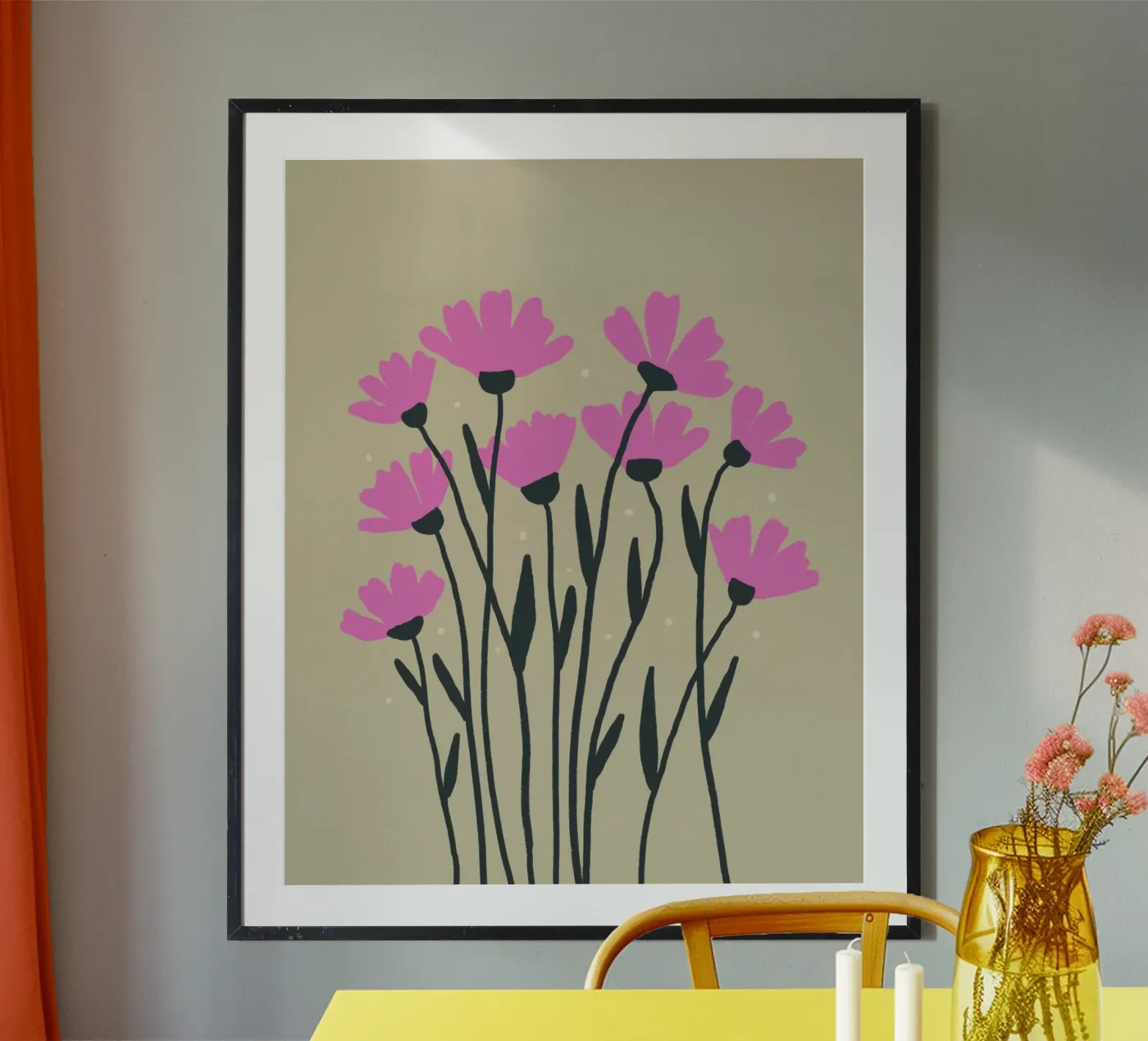 Pink flowers poster da Wackapacka
