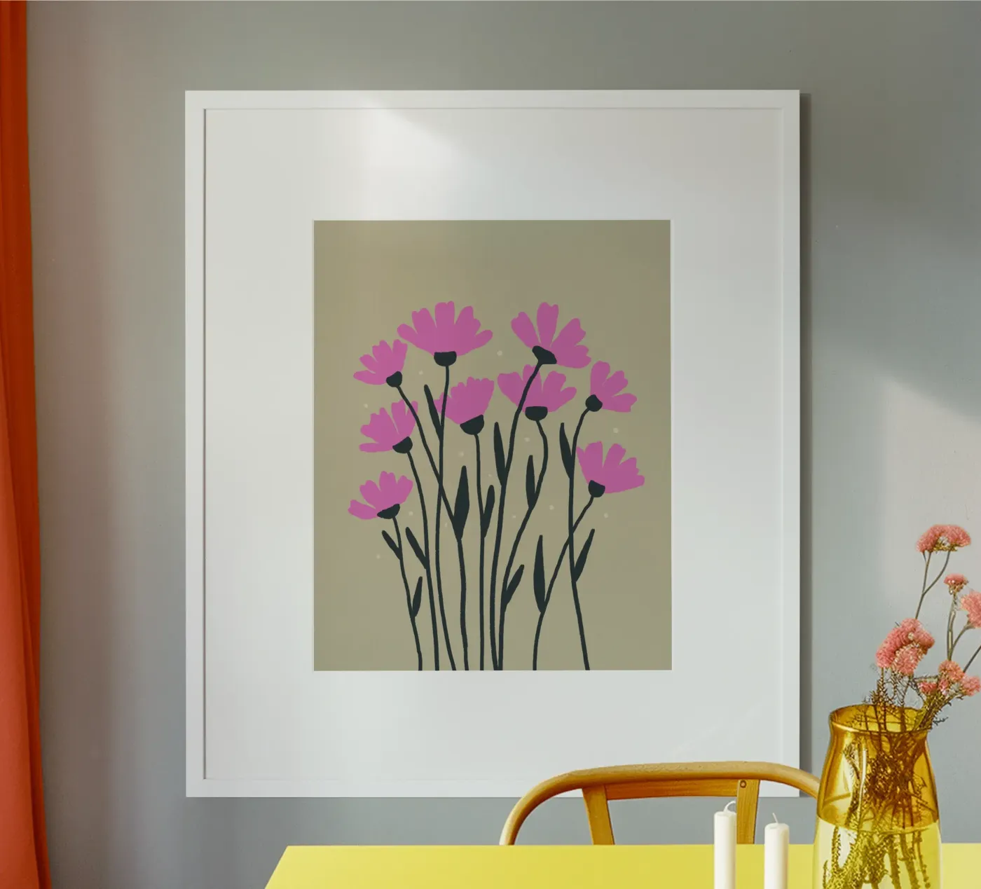 Pink flowers poster da Wackapacka