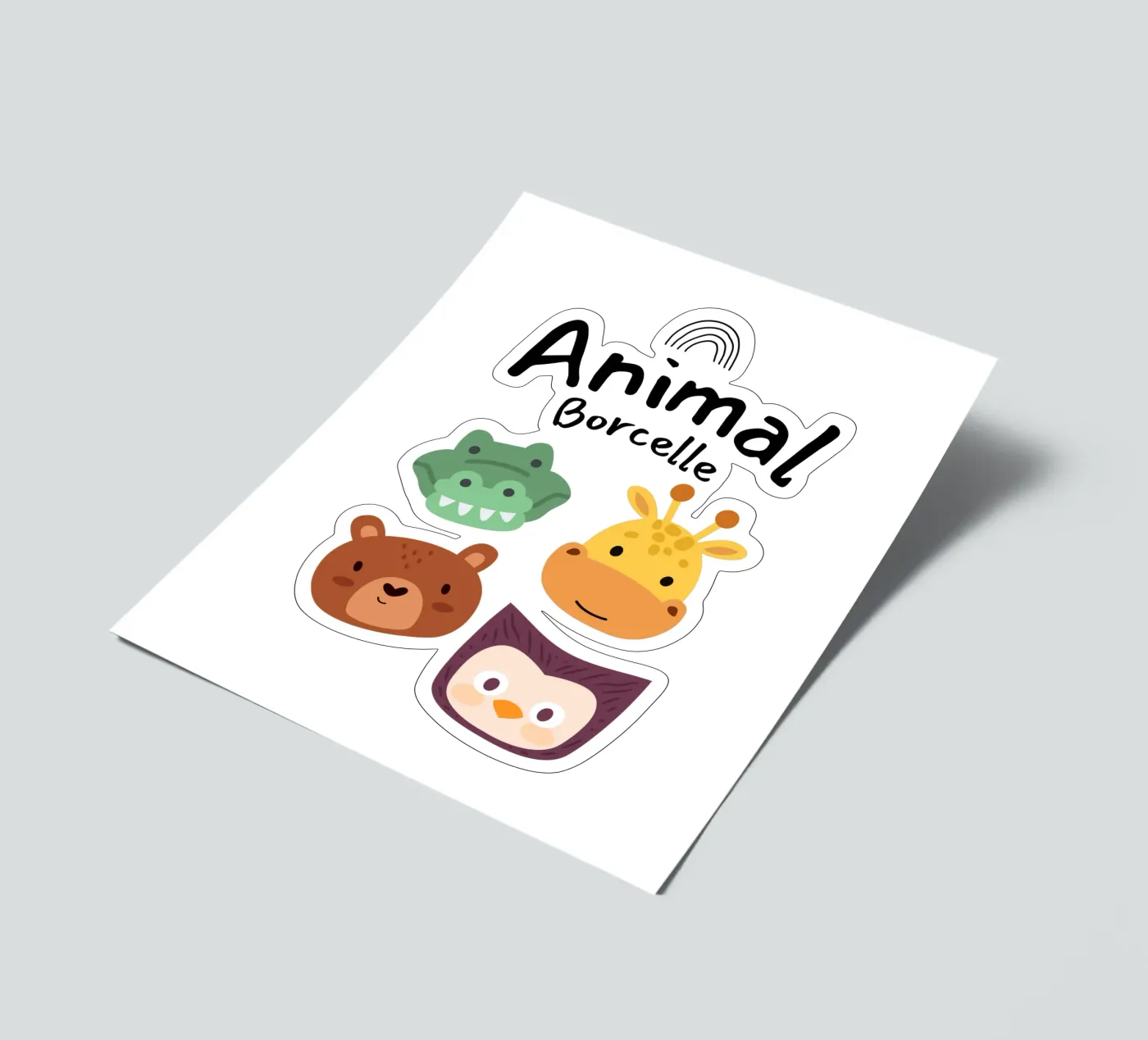 animal borcelle sticker sheet by khoailang