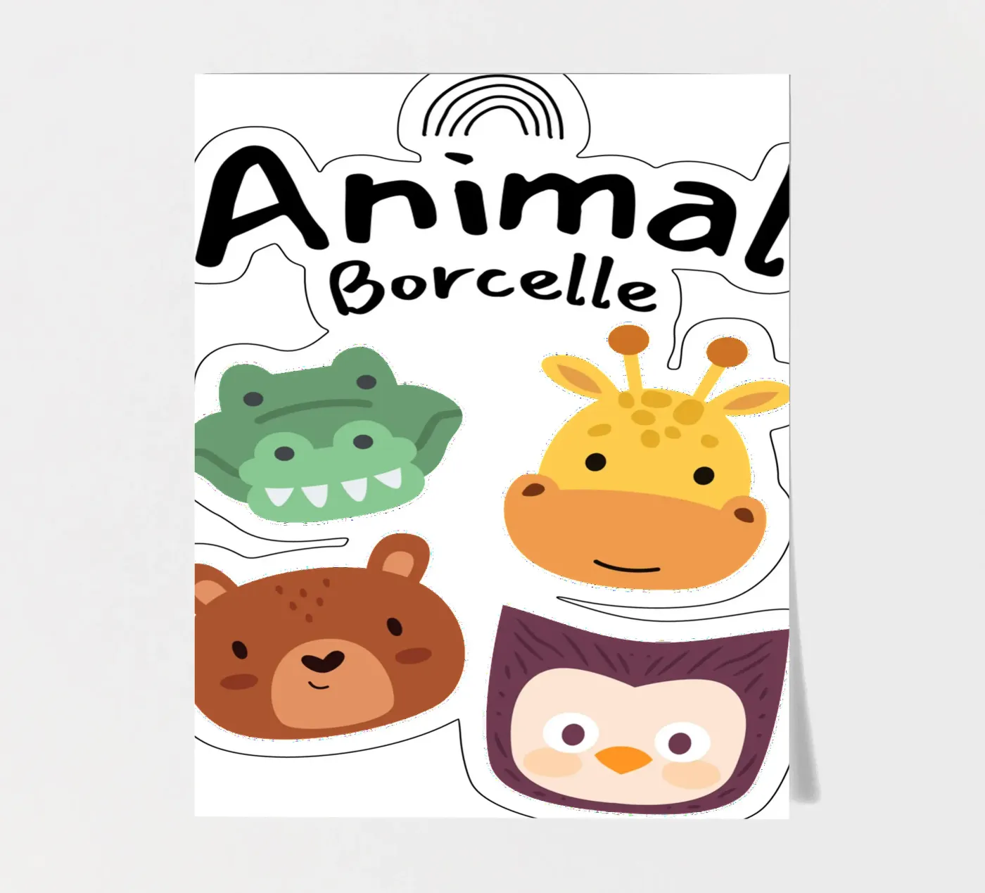 animal borcelle sticker sheet by khoailang
