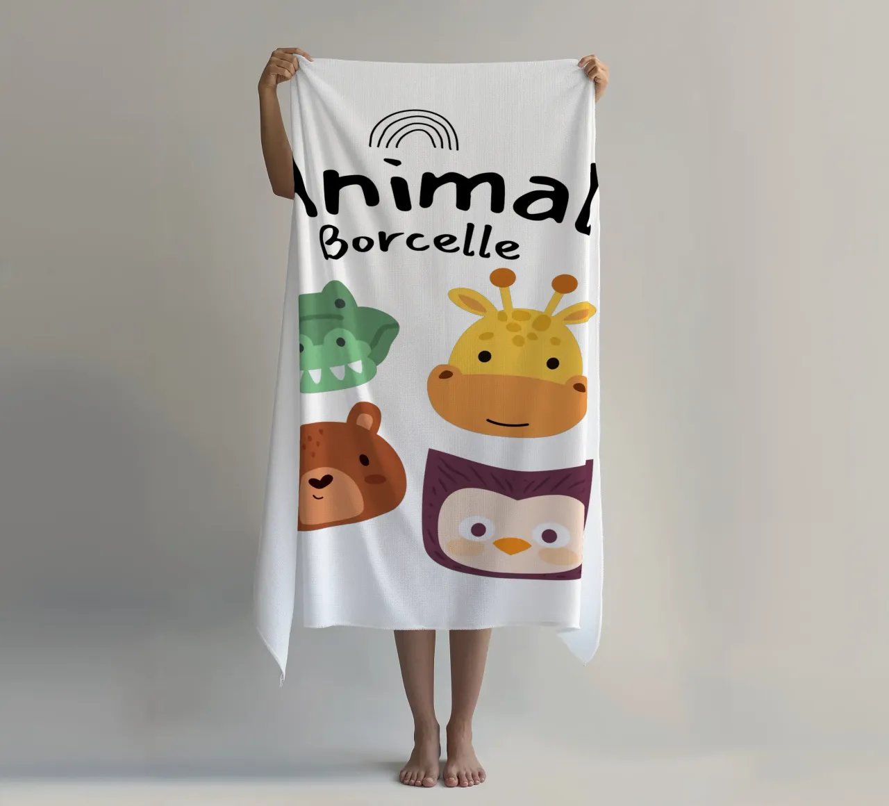 animal borcelle beach towel by khoailang