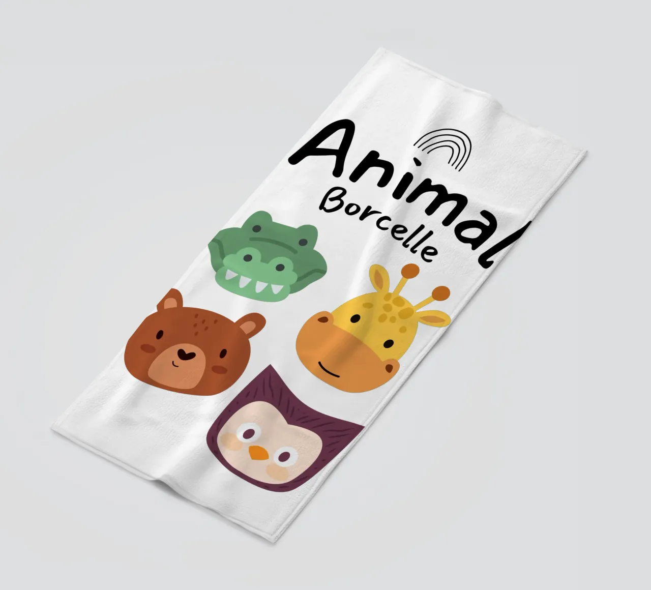 animal borcelle beach towel by khoailang