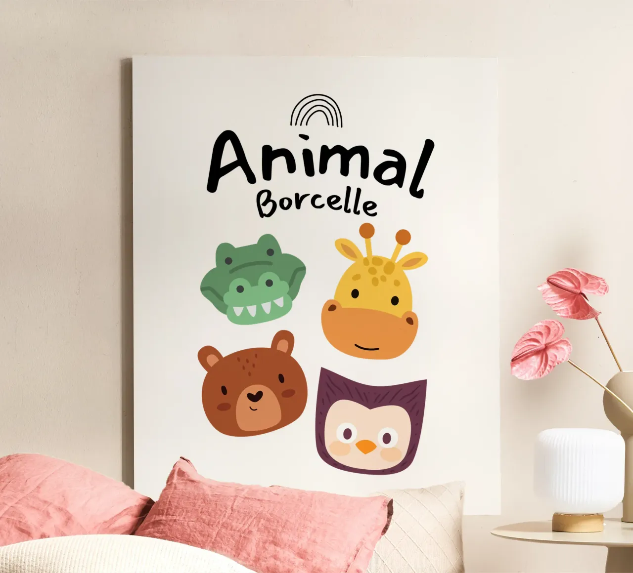 animale borcelle tela con Cornice a cassetta da khoailang