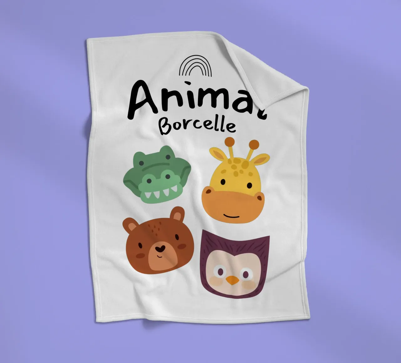 animal borcelle fleece blanket by khoailang