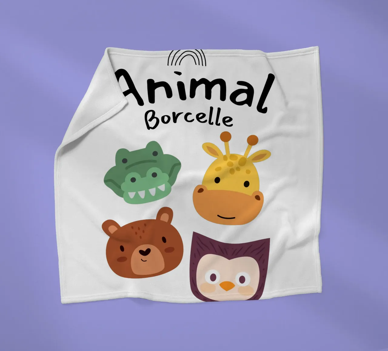 animal borcelle fleece blanket by khoailang