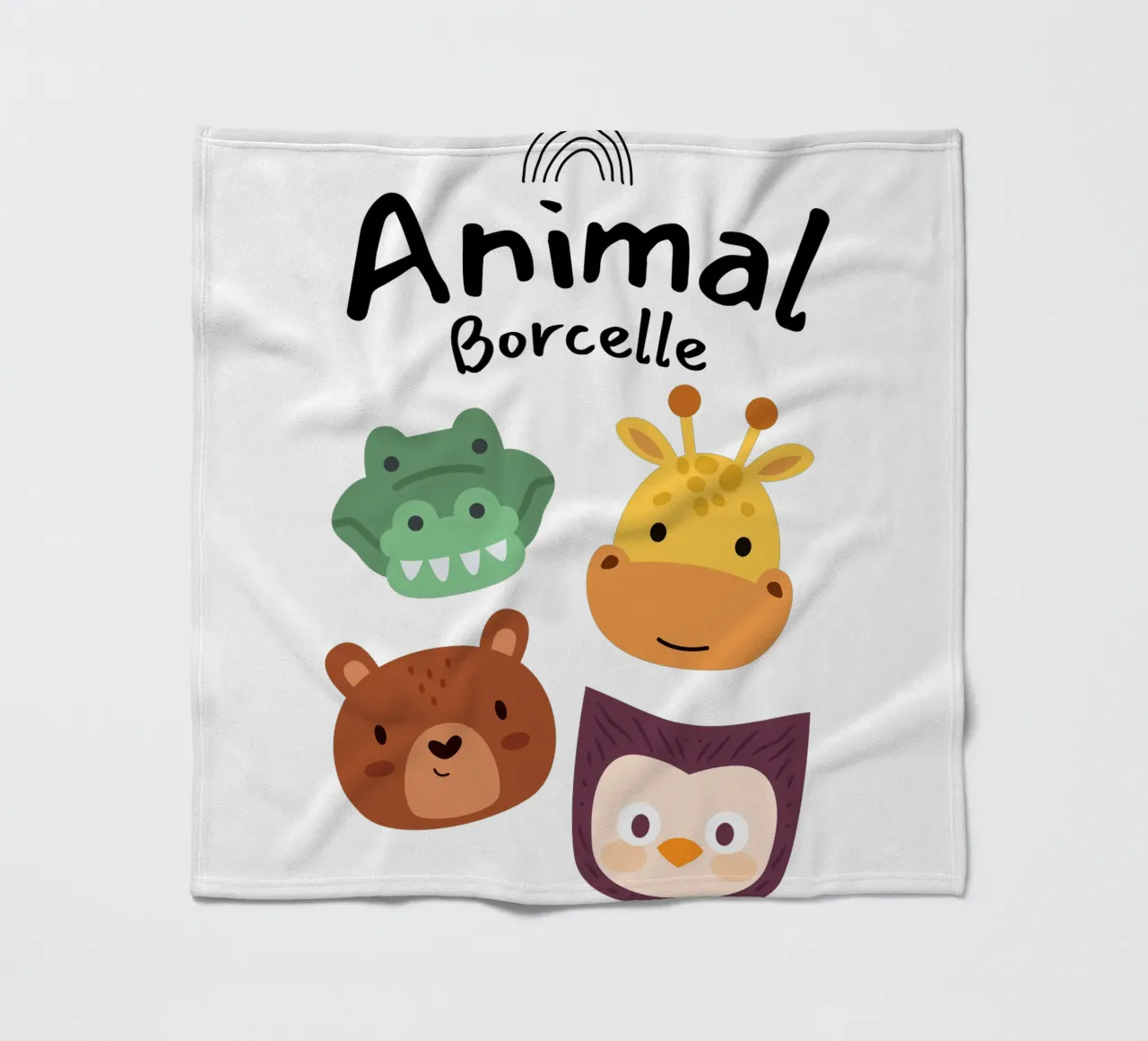 animal borcelle fleece blanket by khoailang
