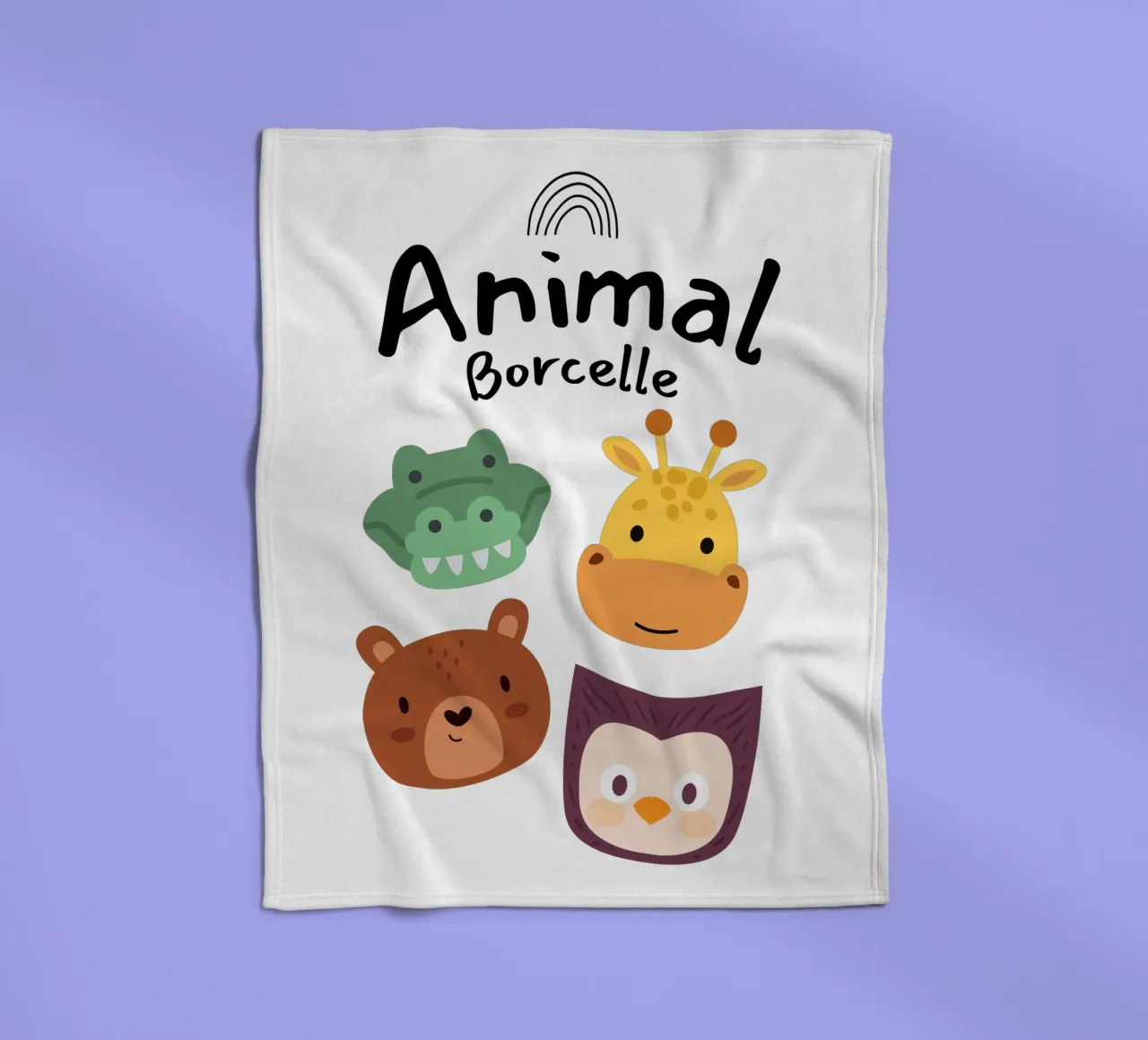 animal borcelle fleece blanket by khoailang