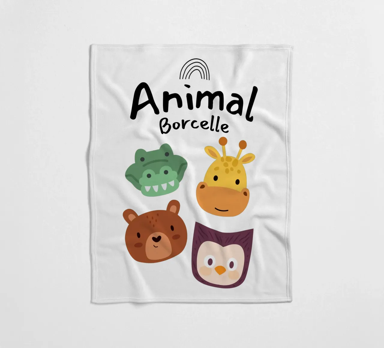 animal borcelle fleece blanket by khoailang
