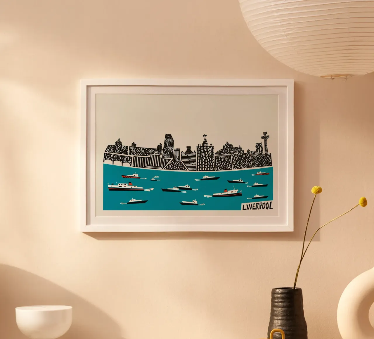 Panoramica di Liverpool poster da Fox & Velvet