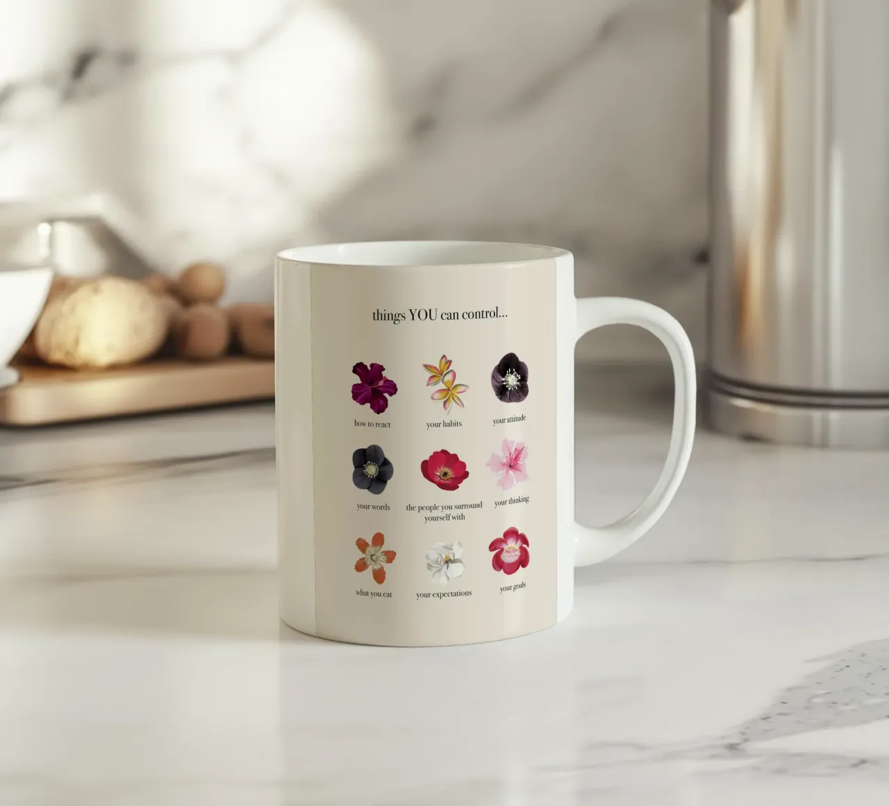 Things you CAN control tazza in ceramica da anisillustration