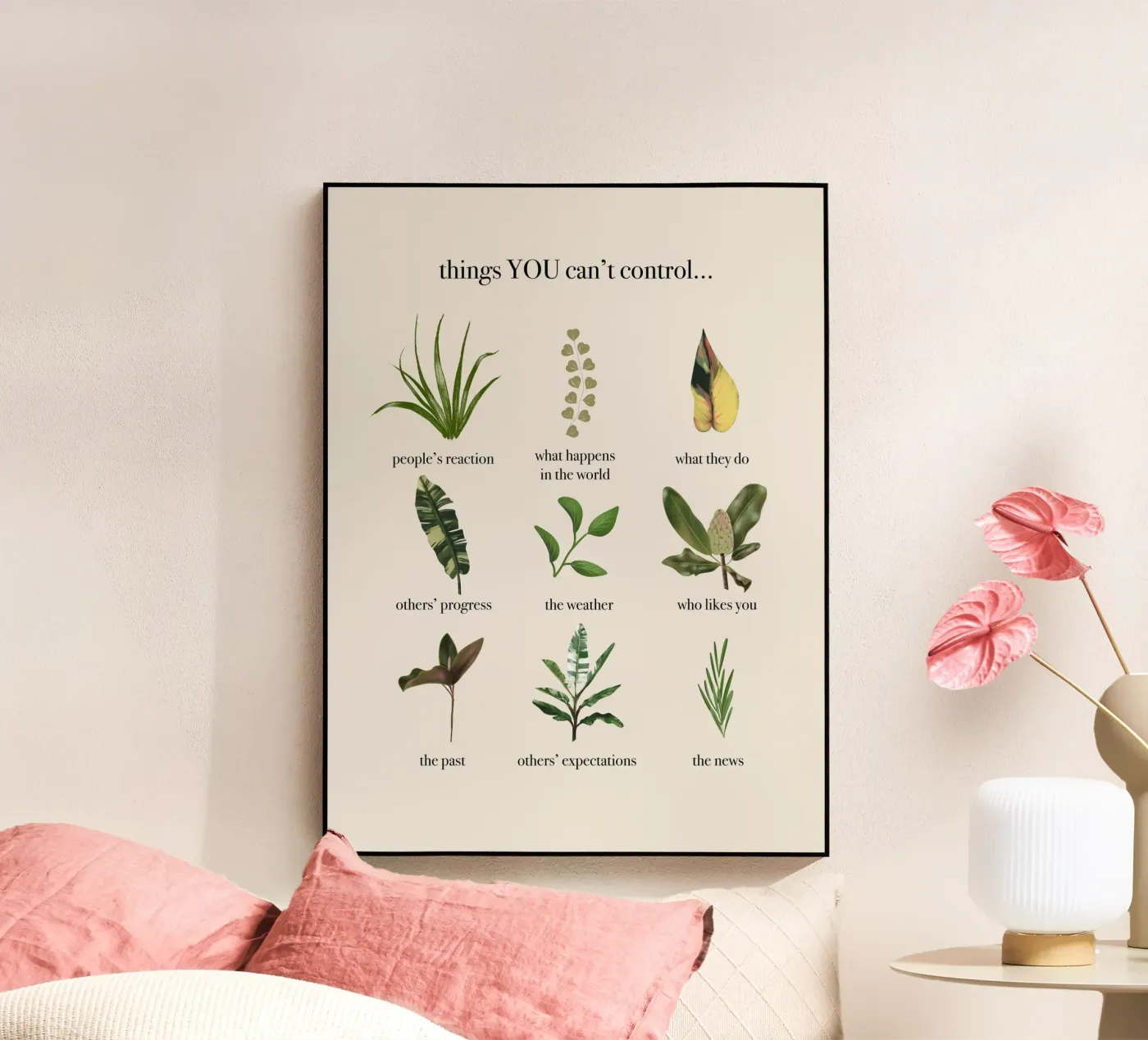 Things you can't control plexiglas de anisillustration