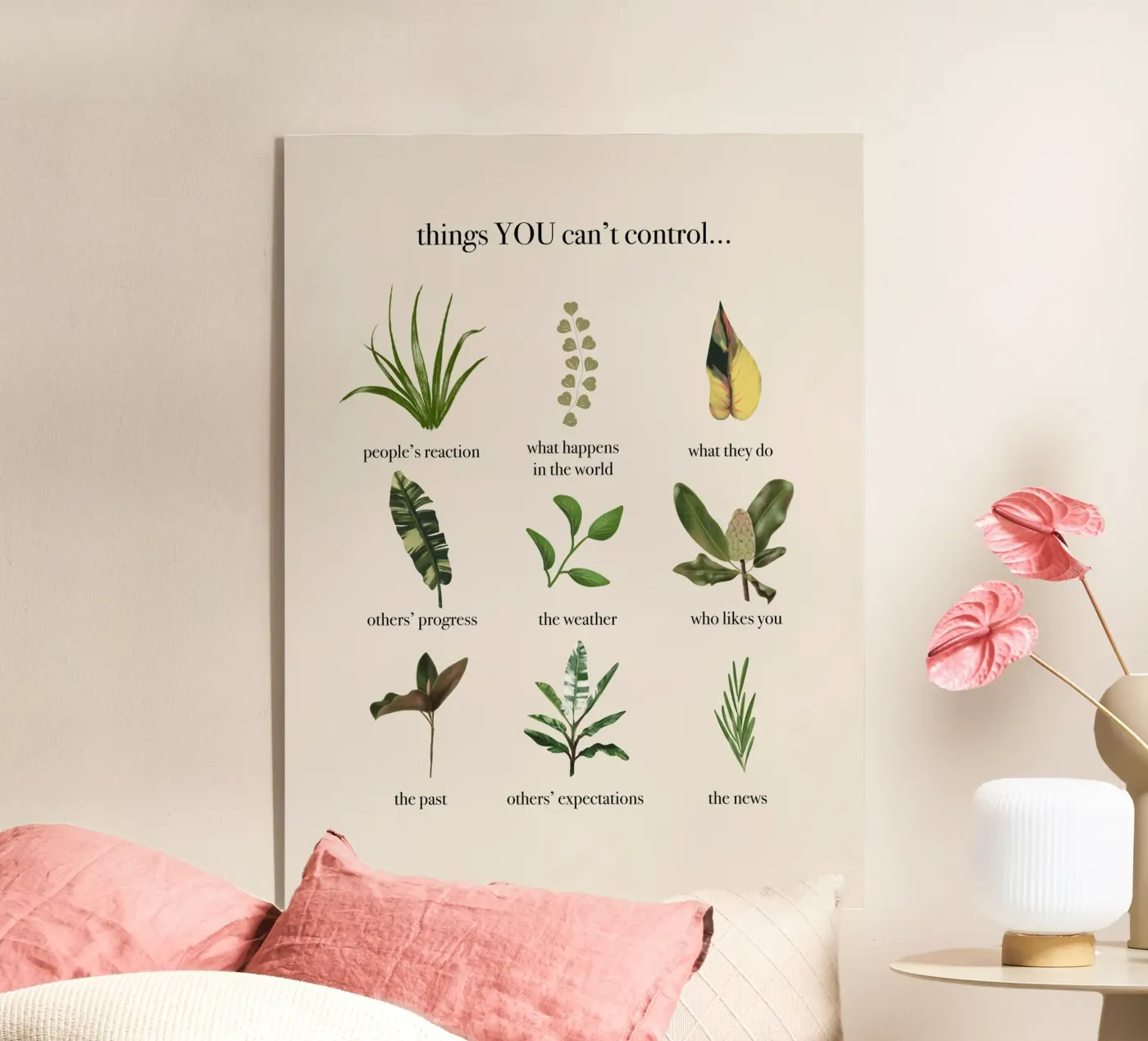 Things you can't control plexiglas de anisillustration