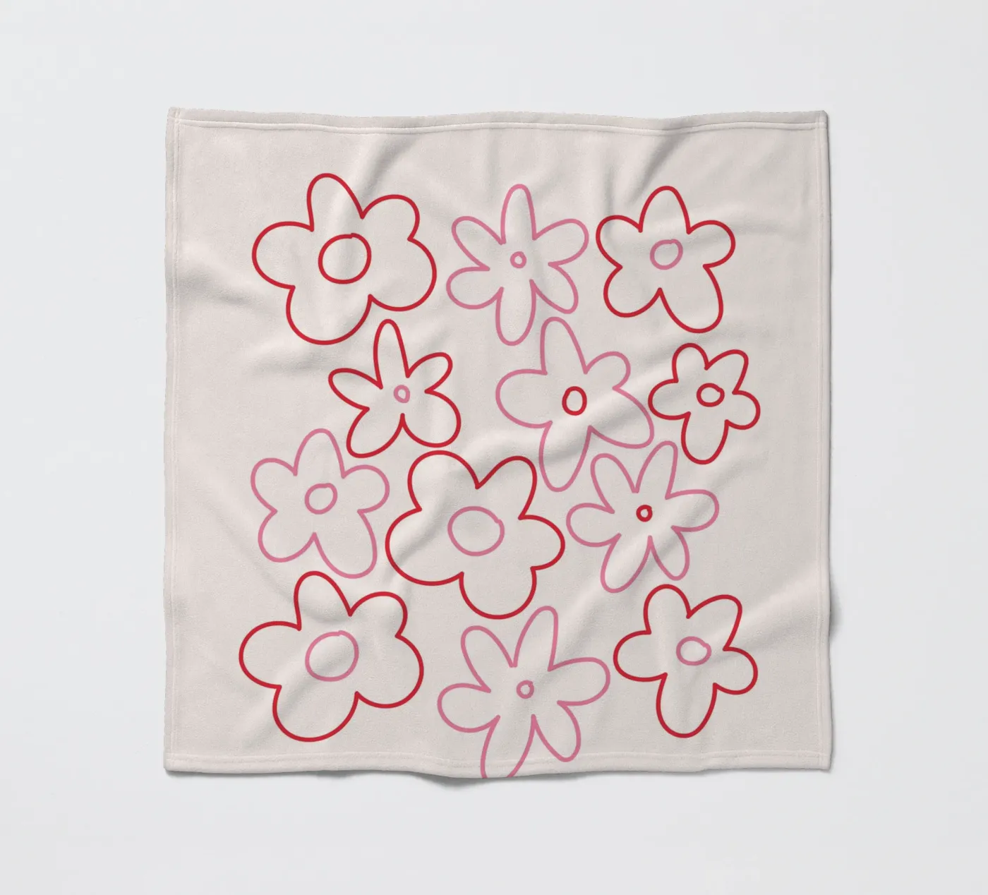 Bloem fleecedeken van KRUTH DESIGN