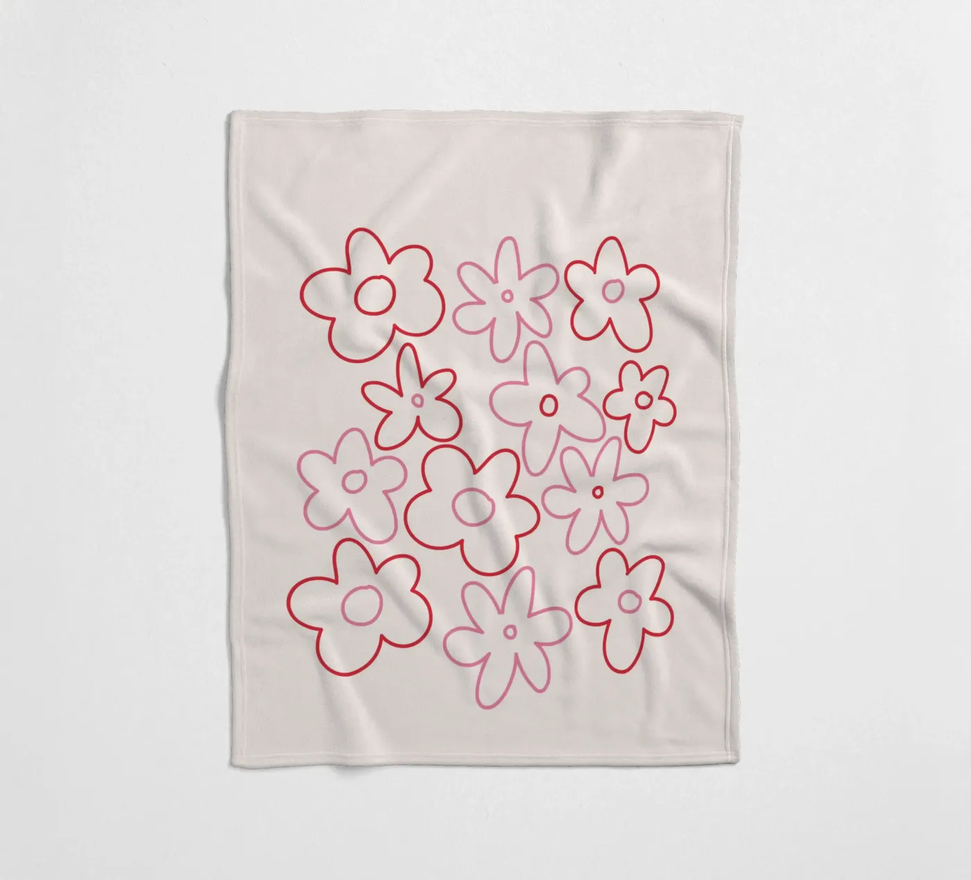 Bloem fleecedeken van KRUTH DESIGN