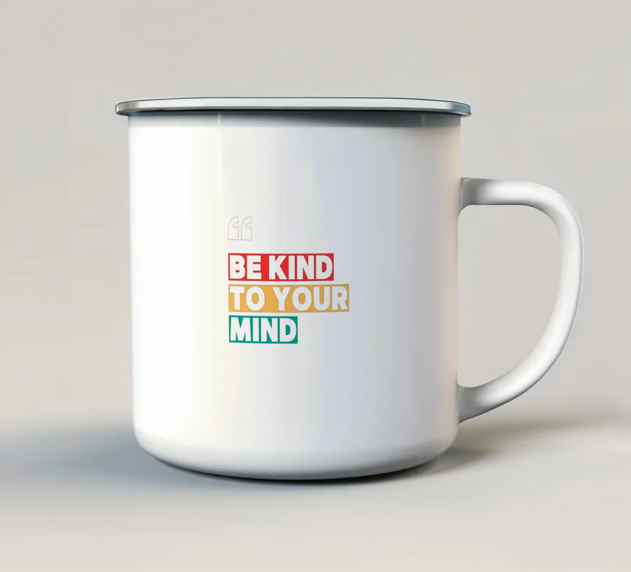 siate gentili con la vostra mente tazza in smalto da khoailang