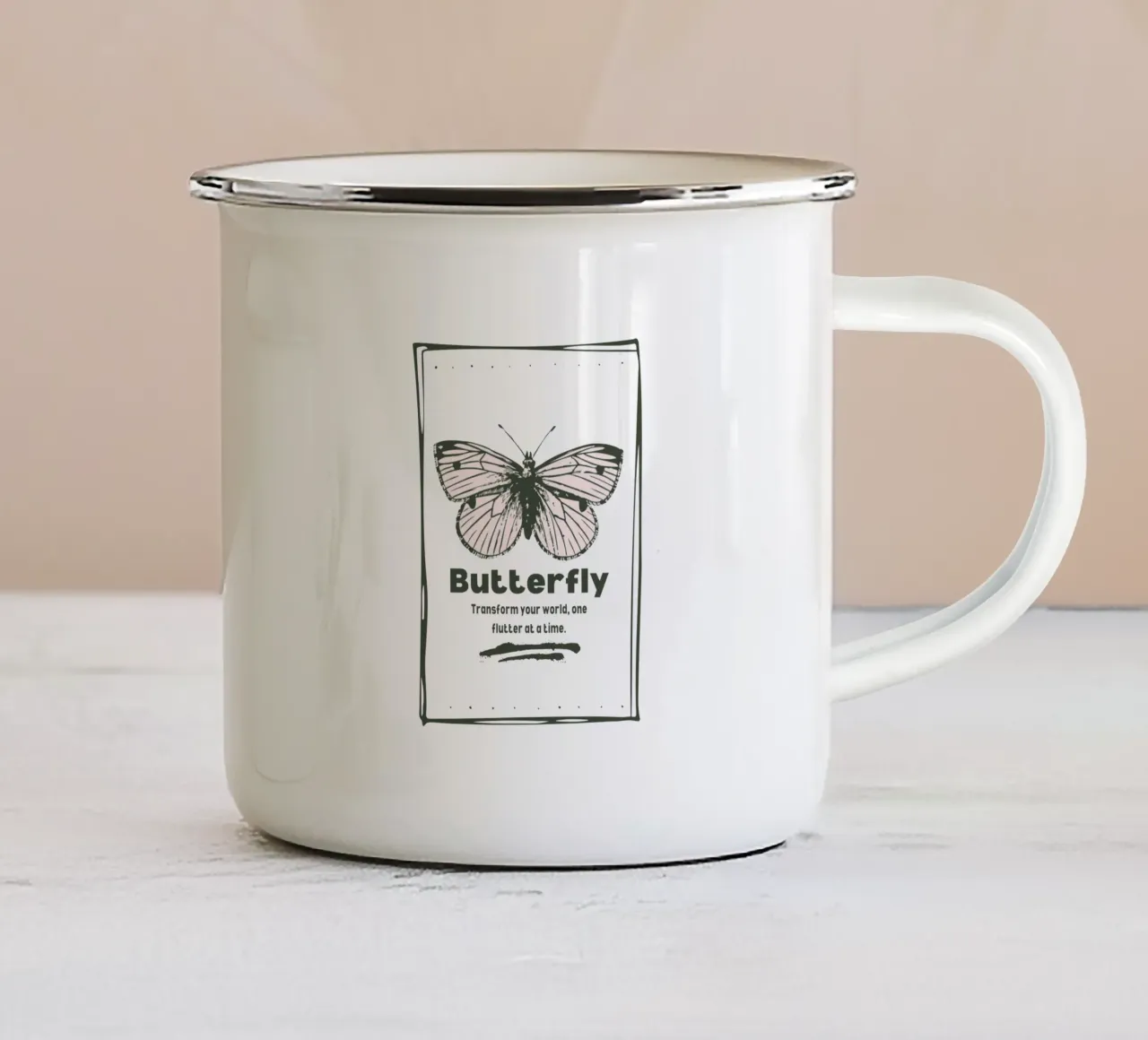 farfalla tazza in smalto da khoailang