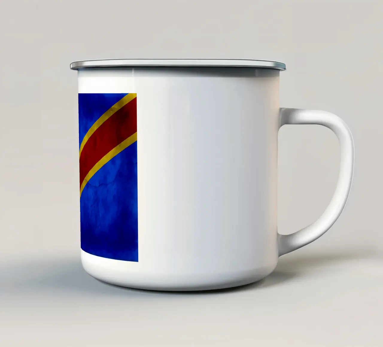 Bandiera d'epoca del Congo tazza in smalto da Joshua A Holmes