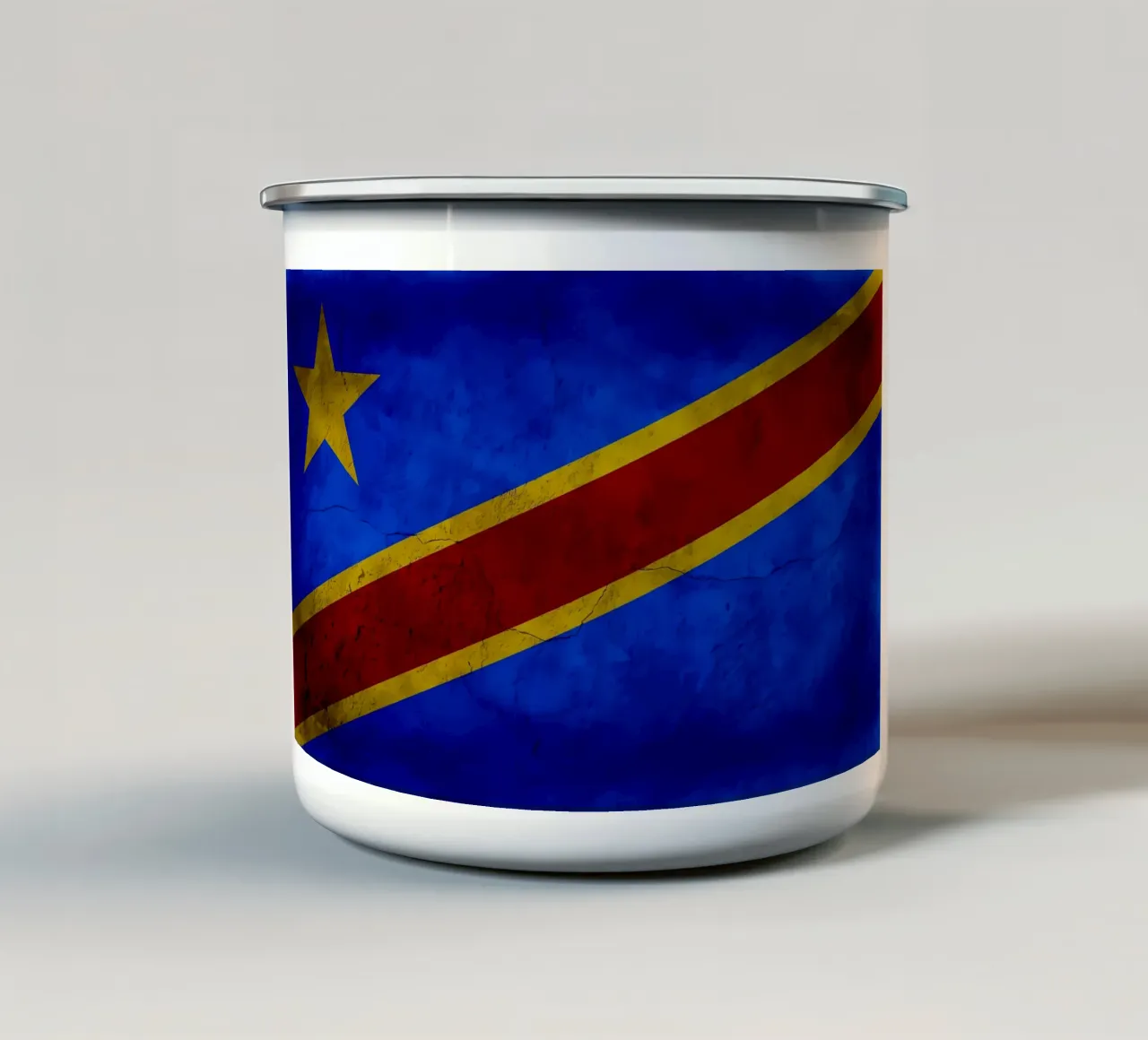 Bandiera d'epoca del Congo tazza in smalto da Joshua A Holmes