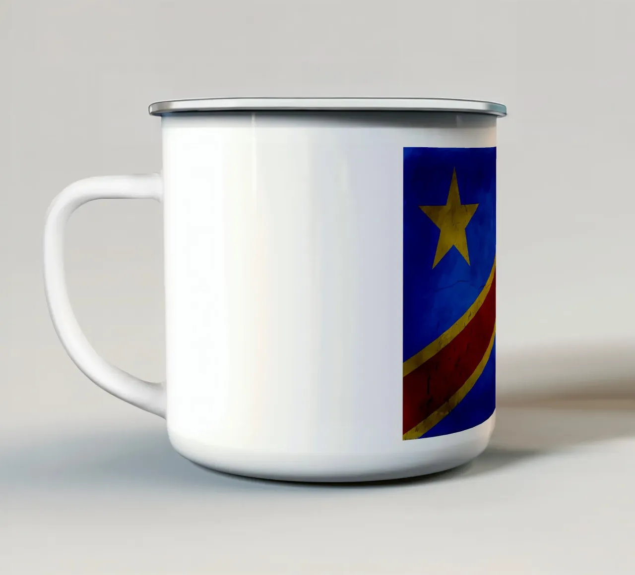 Bandiera d'epoca del Congo tazza in smalto da Joshua A Holmes