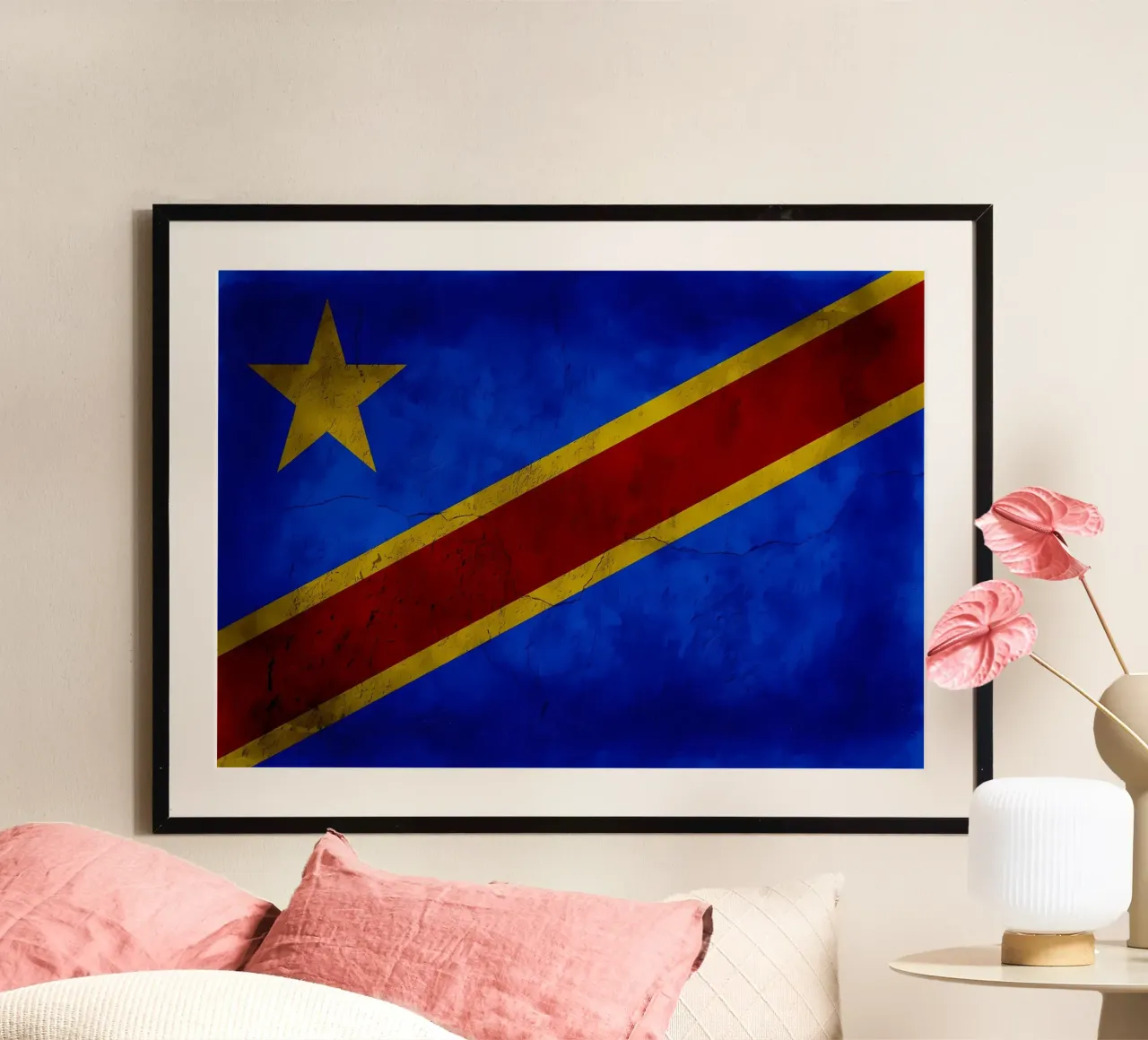 Bandiera d'epoca del Congo poster da Joshua A Holmes