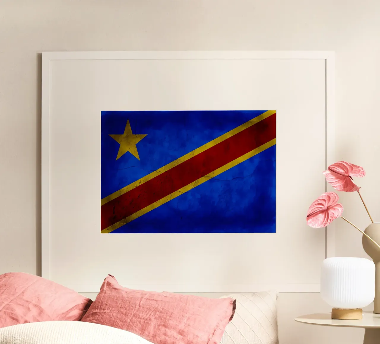 Bandiera d'epoca del Congo poster da Joshua A Holmes