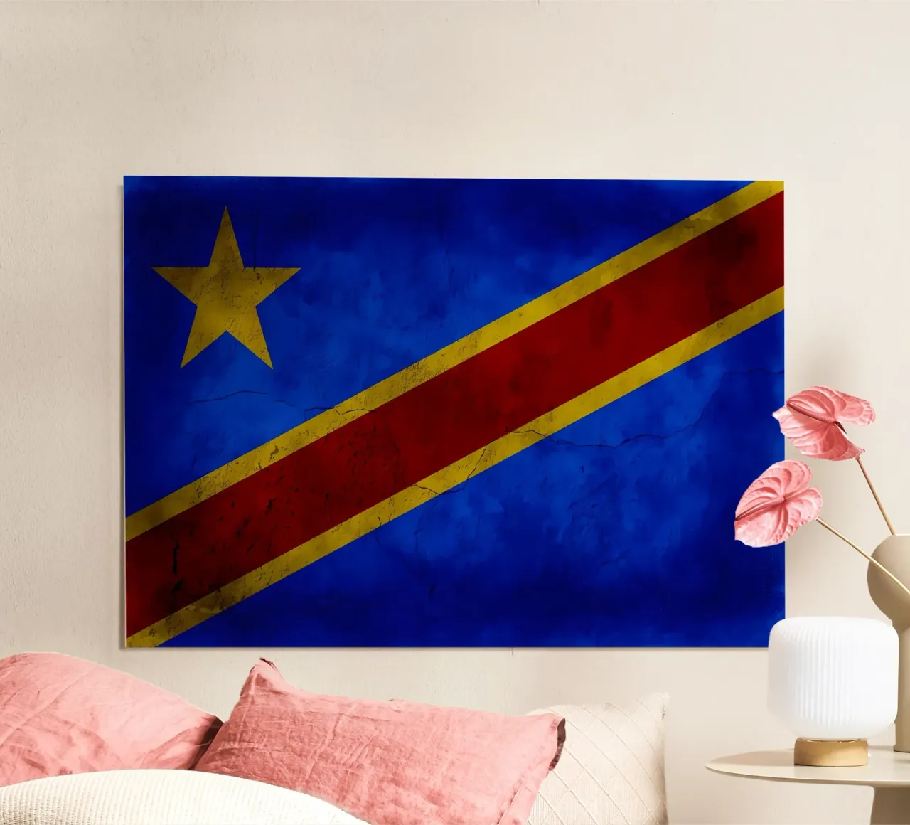 Bandiera d'epoca del Congo poster da Joshua A Holmes