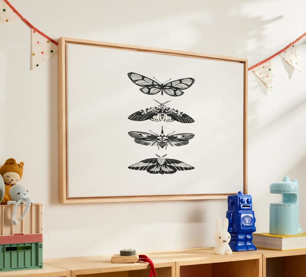 vlinder canvas met Baklijst van khoailang