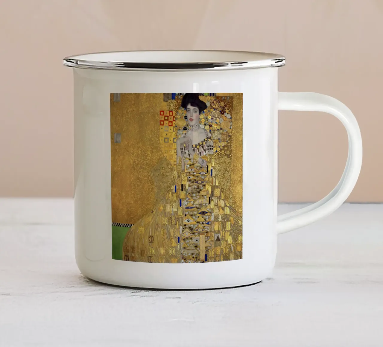 Klimt  Portrait of Adele Bloch-Bauer tazza in smalto da Venus Art
