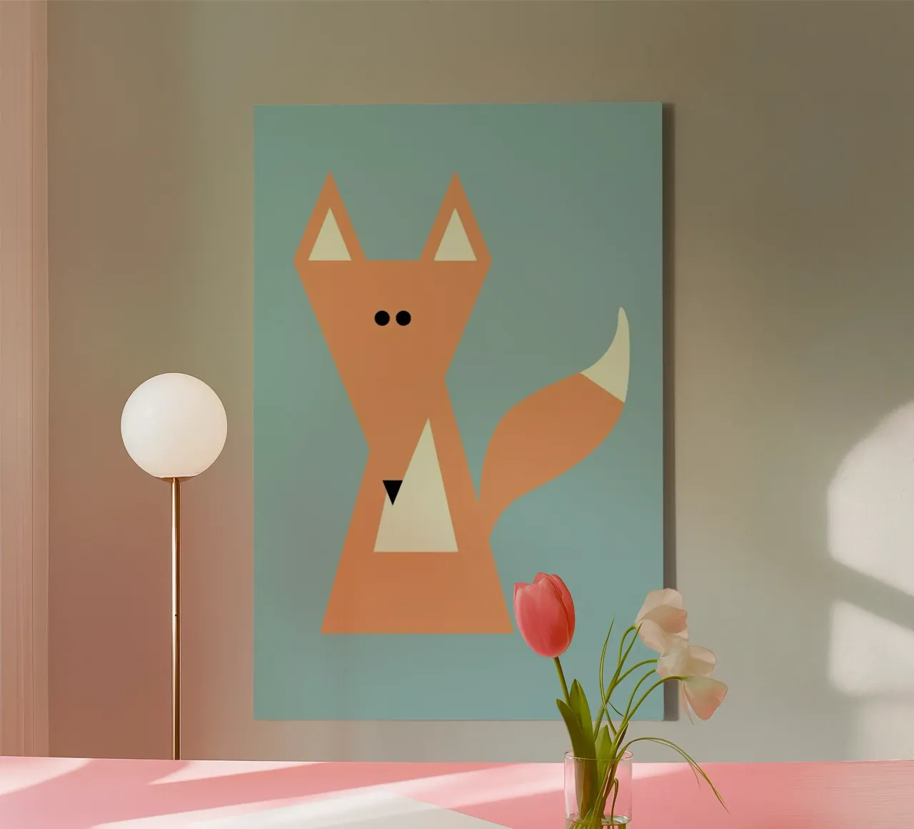 Ray the Fox tela con Cornice a cassetta da Marx & Croft