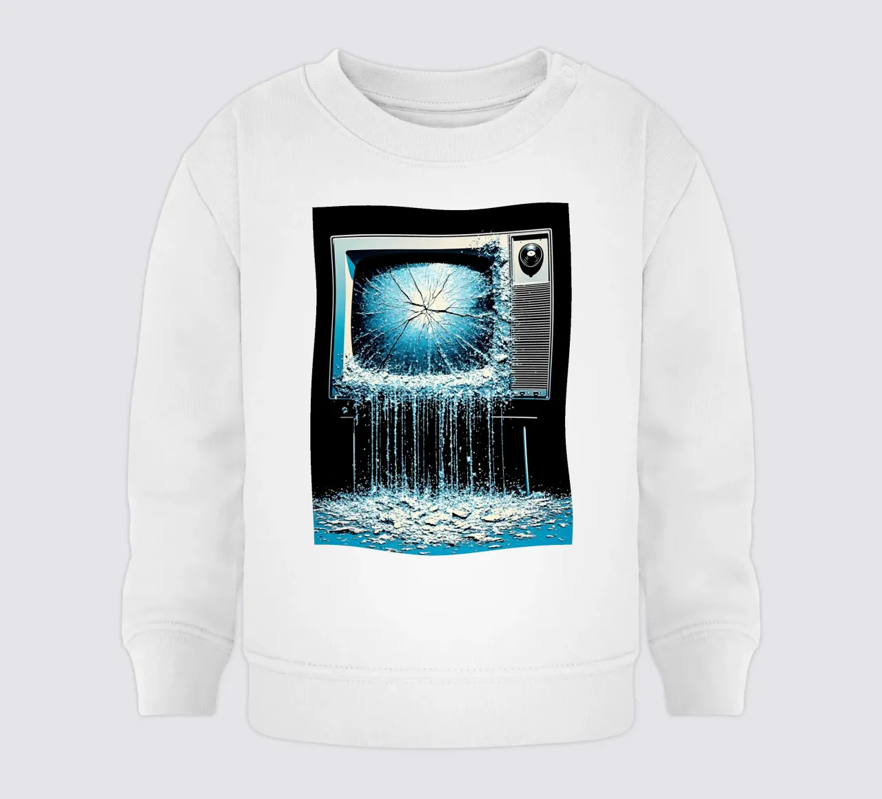 Televisione in fusione - Pop Art felpa neonato da ColorCrash Gallery