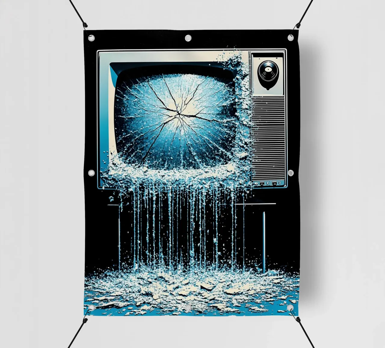 Televisione in fusione - Pop Art telo in pvc da ColorCrash Gallery
