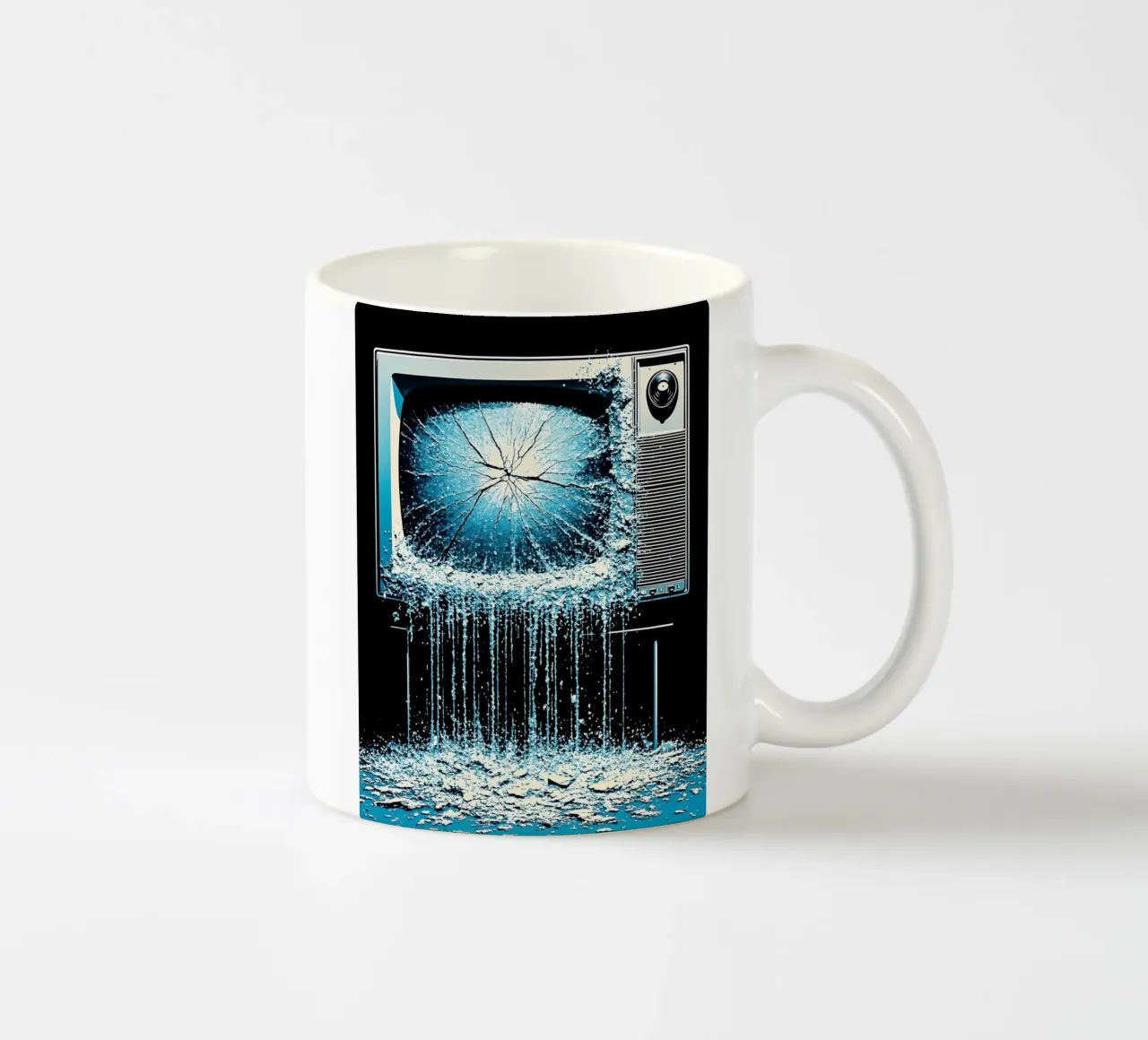 Televisione in fusione - Pop Art tazza in ceramica da ColorCrash Gallery