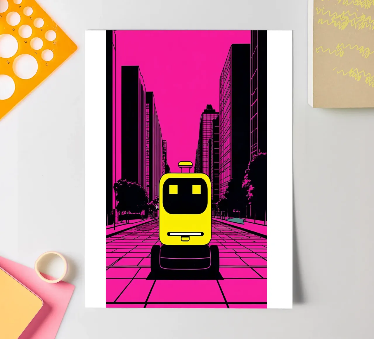 Robot - Pop Art foglio adesivo da ColorCrash Gallery