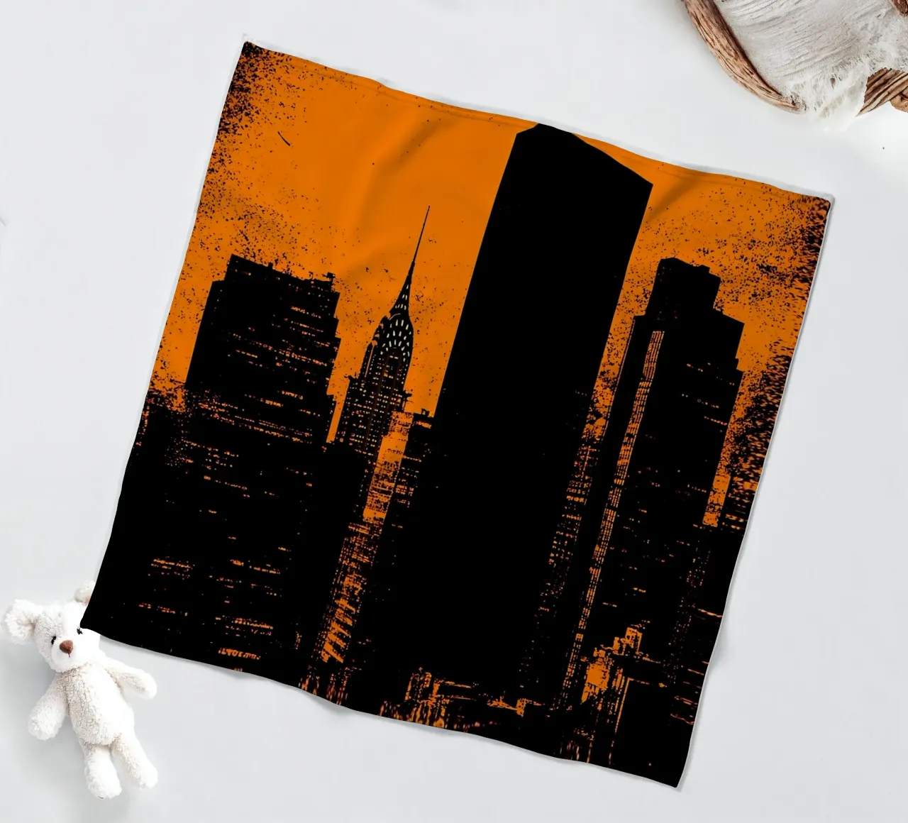 Città - Pop Art coperta in pile da ColorCrash Gallery